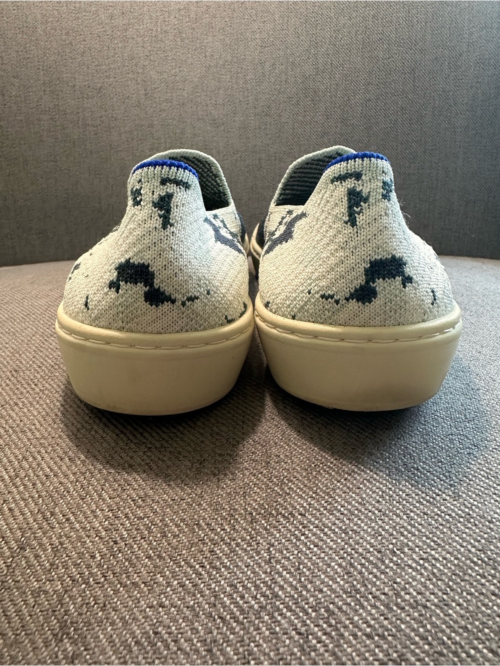 Rothy's Women’s Slip-On Knit Sneakers in Green & Cream - Picture 5 of 5